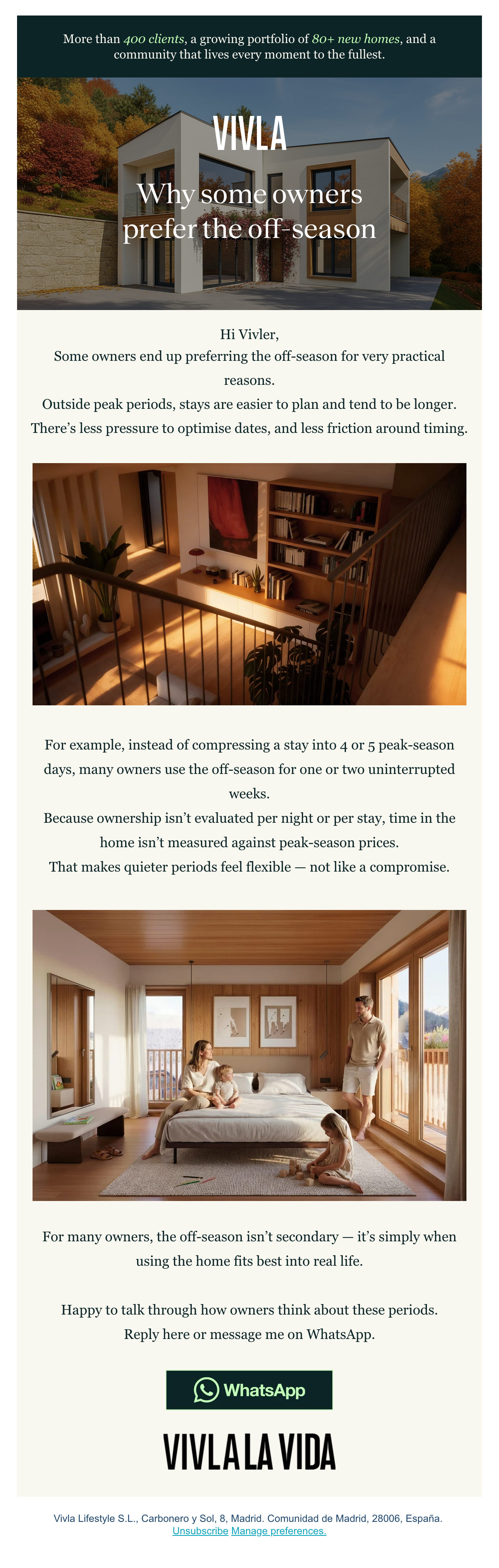 9B W3-D5 - Why some owners prefer the off-season