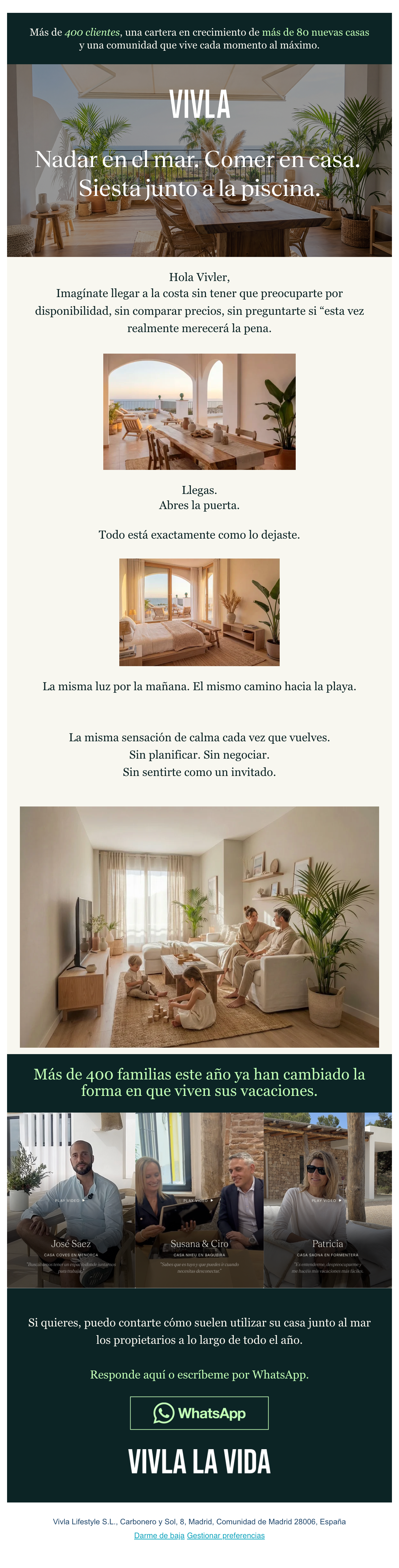 1. W3-D1 A - Nadar en el mar. Comer en casa. Siesta junto a la piscina